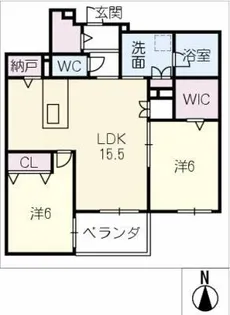 Jumeaux 北館【3階】の間取り