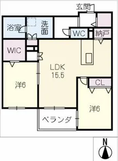 Jumeaux 北館【3階】の間取り
