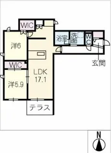 Jumeaux 北館【1階】の間取り