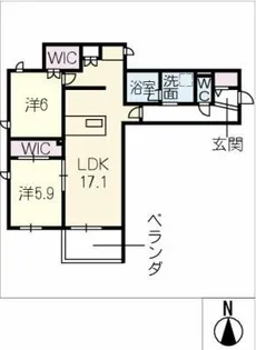 Jumeaux 北館【3階】の間取り