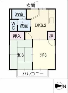 フレグランスK【2階】の間取り