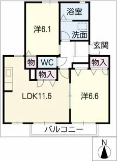 シャインヒル永光【1階】の間取り