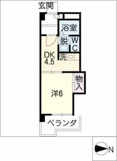 サンシャインビル南棟【5階】の間取り
