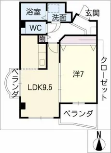 グランヴュー【4階】の間取り