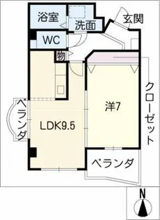 グランヴュー【4階】の間取り