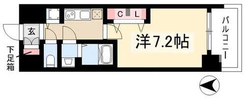 プレサンス名古屋グロウ【9階】の間取り