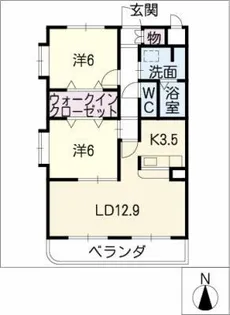 プリミエール桜【2階】の間取り