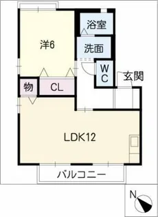 エメラルド・ハイツ【1階】の間取り