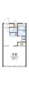レオパレス吉浜【1階】の間取り