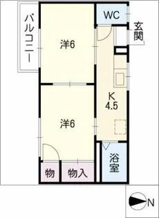 タウニー港東【2階】の間取り