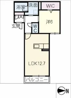 コンフォール大同町B【2階】の間取り