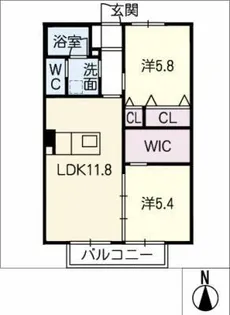 グリーンステージ トリイ【2階】の間取り