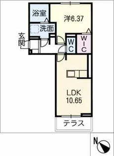 グランコールささしま【1階】の間取り