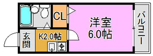 ウエストビレッジ【1階】の間取り