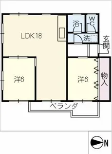 川口マンション【3階】の間取り