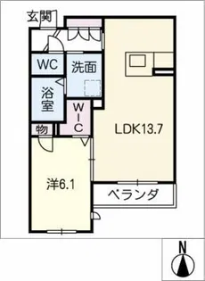 メゾン向陽E【1階】の間取り