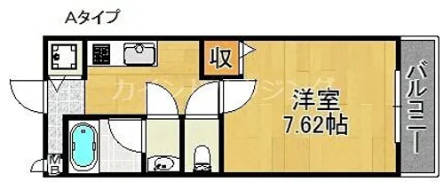 フジパレス日根野【1階】の間取り