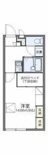 レオパレスアクシオンⅡ【2階】の間取り