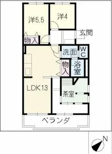レスポワール石川A【2階】の間取り