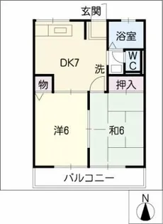 ピースフルⅠ【2階】の間取り