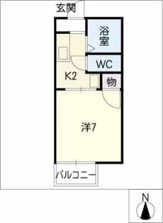 ジュネス園山【2階】の間取り
