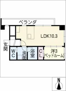 アルファパル筒井【6階】の間取り