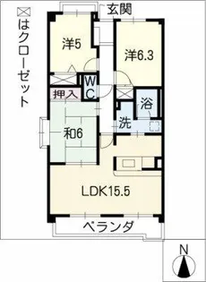 ピアネーズ神ノ倉【1階】の間取り