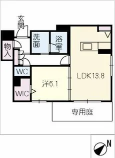 グランゲート滝川【1階】の間取り