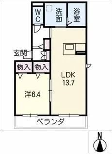 シャーメゾン二宮【3階】の間取り