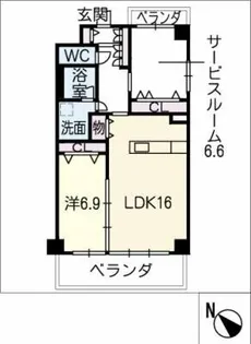 カーサケラサス【2階】の間取り