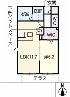 アニモ春岡【1階】の間取り