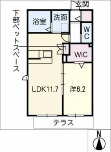 アニモ春岡【1階】の間取り