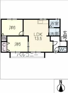 メゾンドソレイユ【1階】の間取り