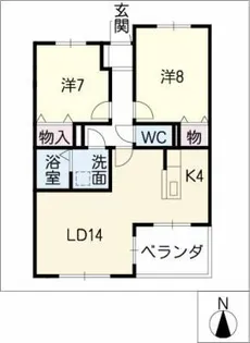 B-FLAT NORTH【2階】の間取り