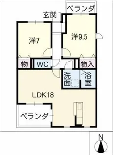 B-FLAT NORTH【3階】の間取り