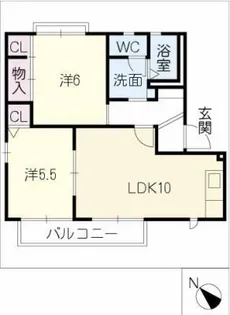 バリュージュアスカ B棟【2階】の間取り
