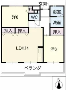 クリア羽幸【1階】の間取り