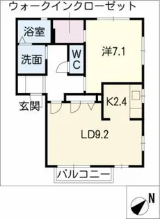 ドミール南陽 D棟【2階】の間取り