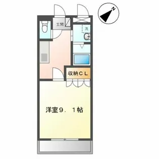 サンハイツ折坂【1階】の間取り