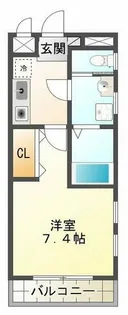 サンマリン海岸通【4階】の間取り