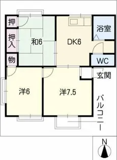きそ川ハイツ【2階】の間取り