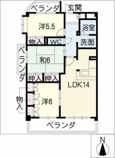 アネックス城山【4階】の間取り
