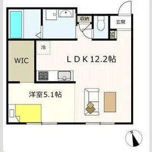 フォルテッツア城南【2階】の間取り