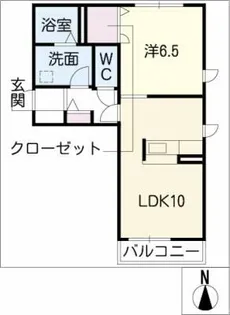 グリーンヒル稲熊A棟【2階】の間取り