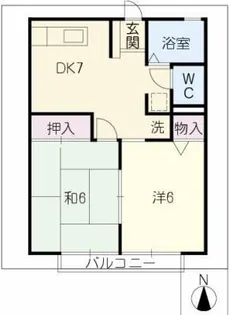 ベルメゾンB棟【2階】の間取り