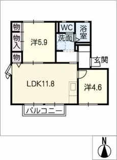 フレグランス伊藤【1階】の間取り