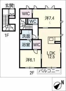 アリエッタK【2階】の間取り
