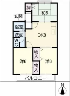 プランドール南山 A棟【1階】の間取り