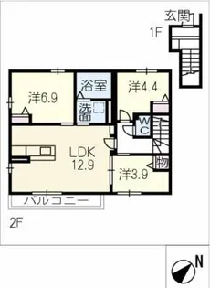 アイリス藤【2階】の間取り