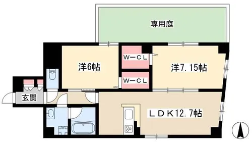 ベルカーサ西大須【201号室】の間取り